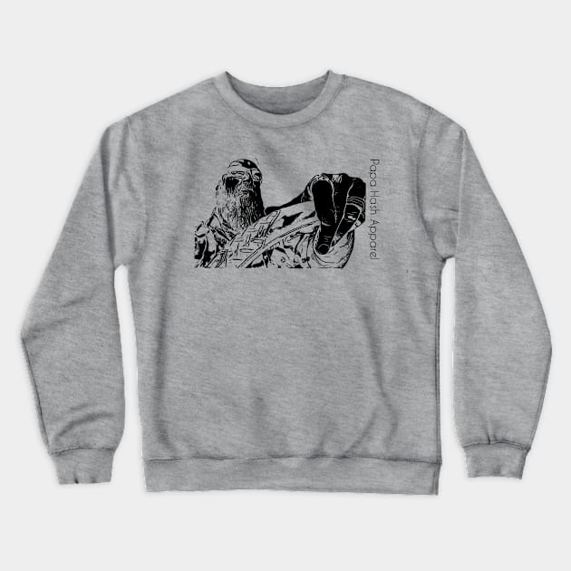 Papa Hash Apparel: Driving Along opposite Crewneck Sweatshirt by Papa Hash's House of Art